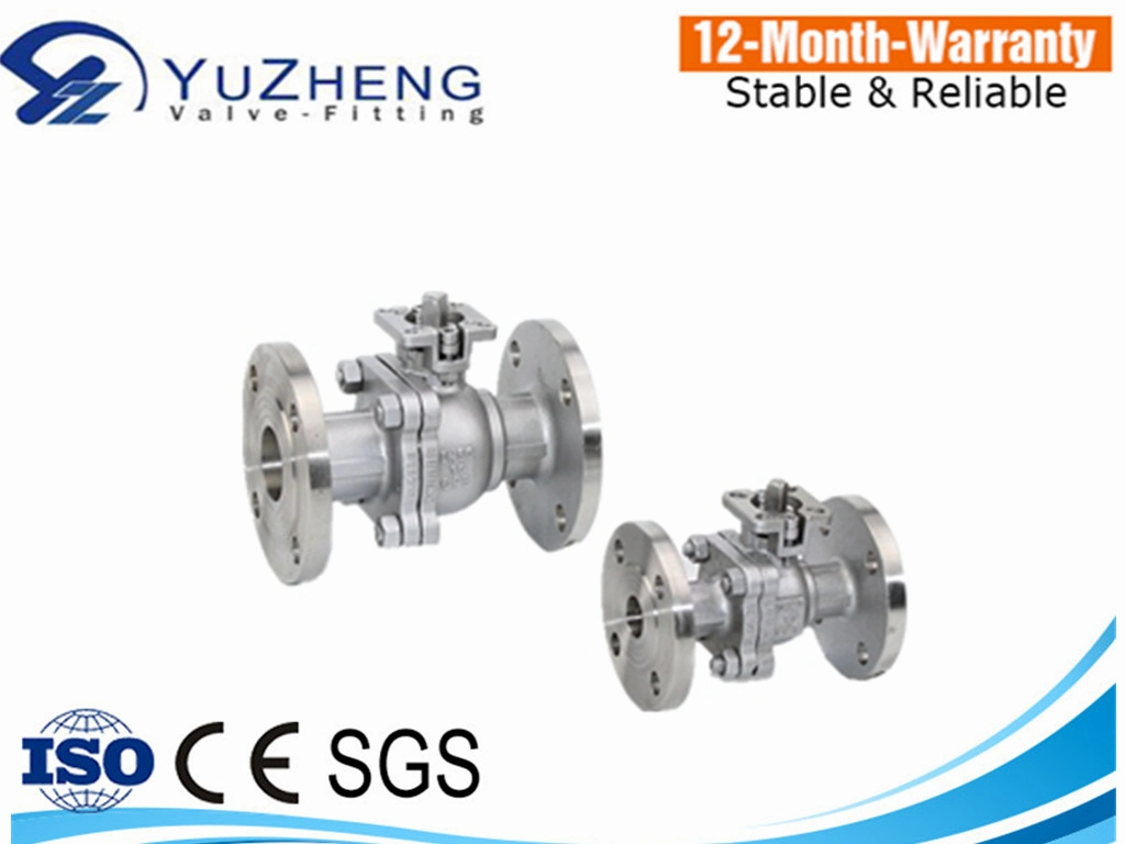 Industry Stainless Steel 2PC Flange Ball Valve with Pneumatic Actuator