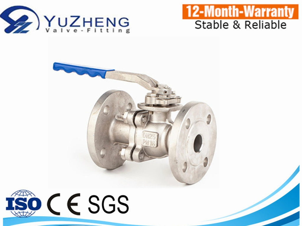 Industry Stainless Steel 2PC Flange Ball Valve with Pneumatic Actuator