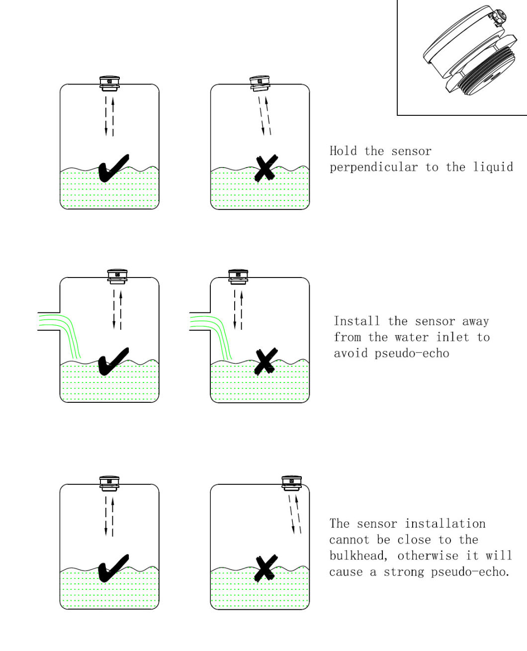 High Quality Io Output Ultrasonic Liquid Level Meter Sensor