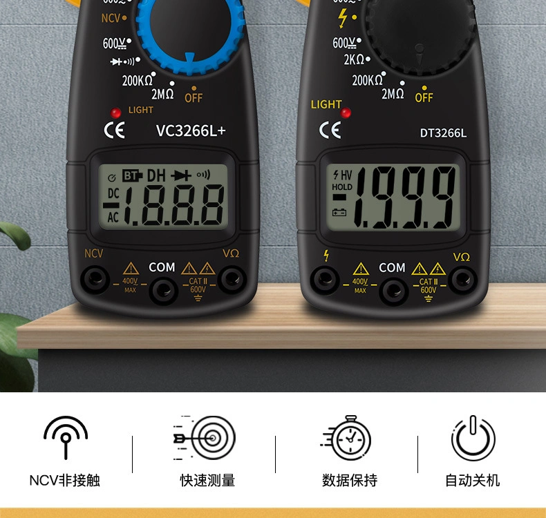 Vc 3266L+ Digital Clamp Meter Clamp Ammeter Multi-Function Clamp Multimeter High Precision Clamp Meter