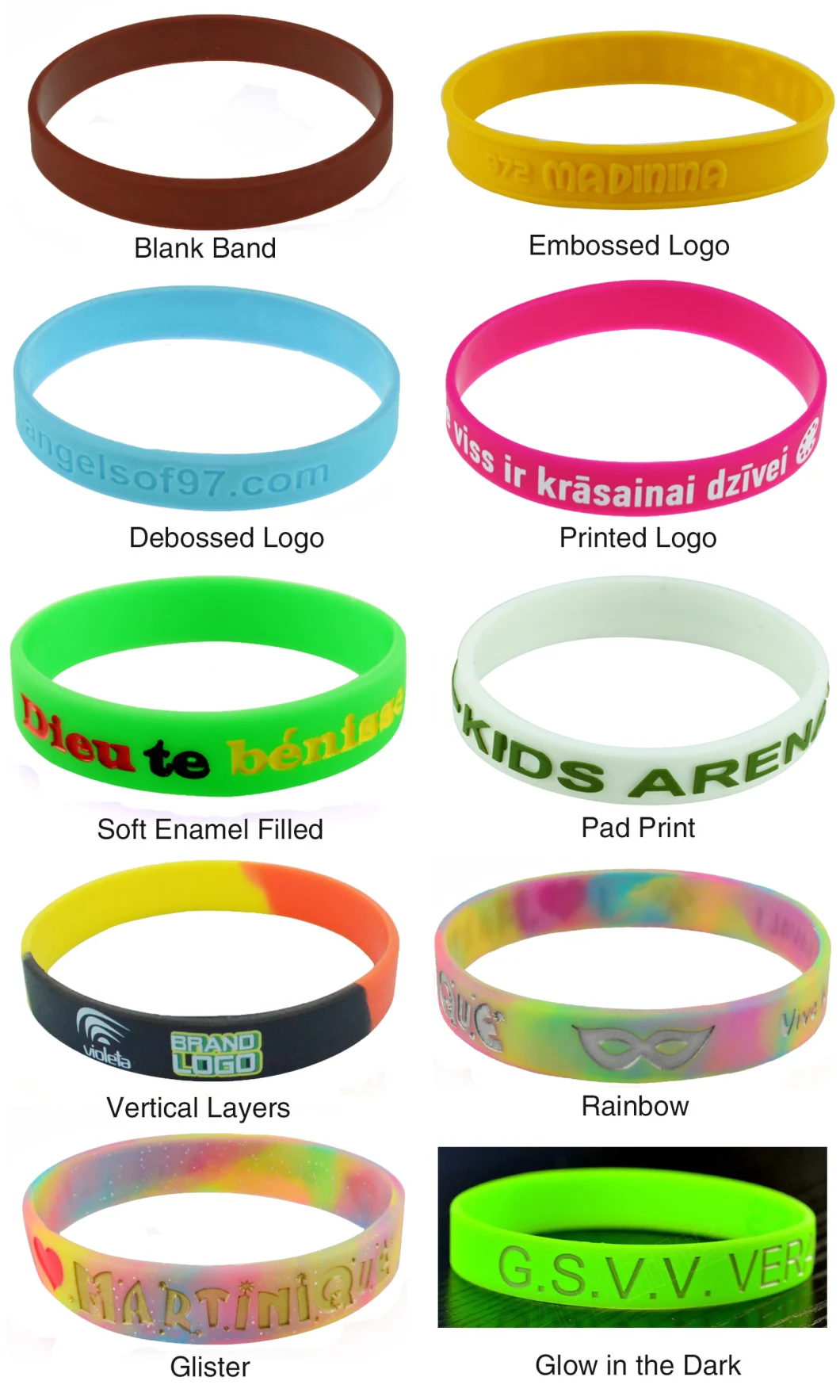 Customized Adult and Children Silicone Wristband