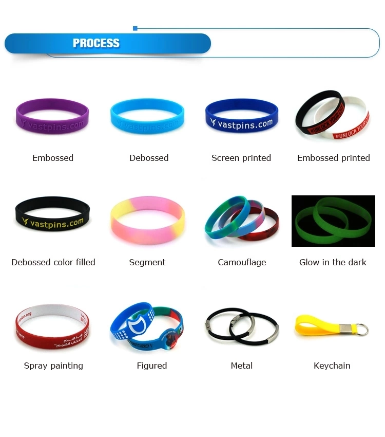 Customized Rubber Silicone Cheap Bracelets Elastic Wrist Hand Band