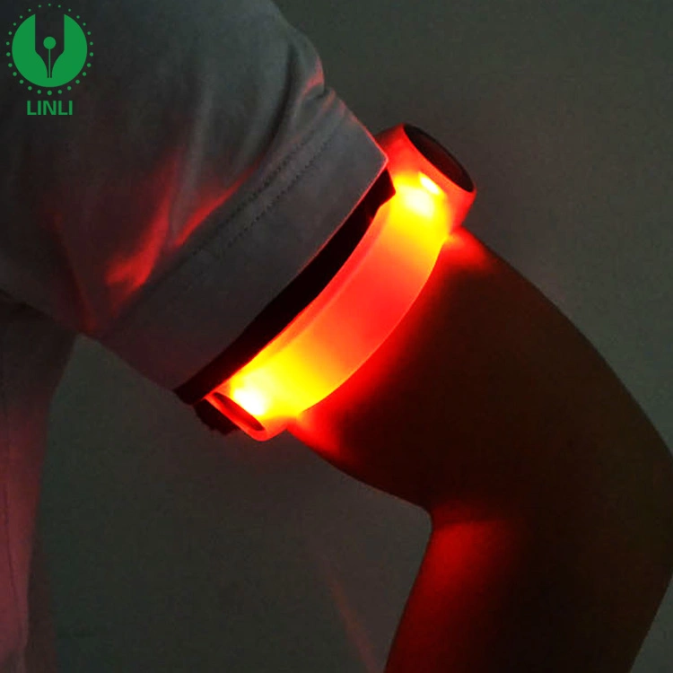 Night Jogging Walking Reflective LED Slap Safety Armband Wristband Glow Bracelet