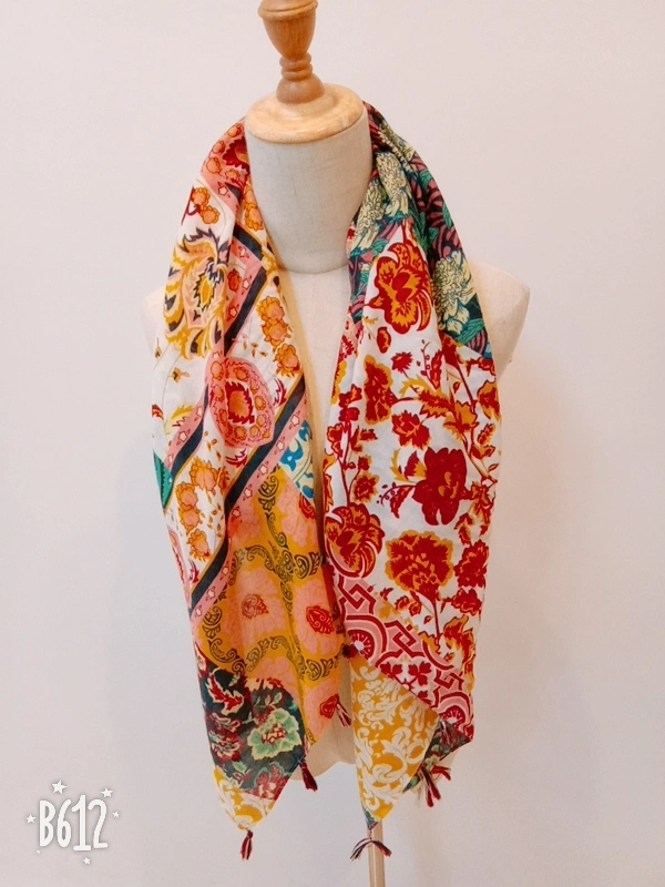 BSCI Colorful Printing Summer Square Bandana Scarf Hy19040648