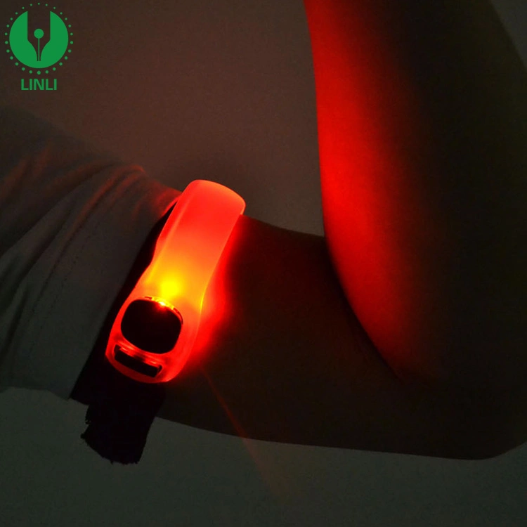 Night Jogging Walking Reflective LED Slap Safety Armband Wristband Glow Bracelet