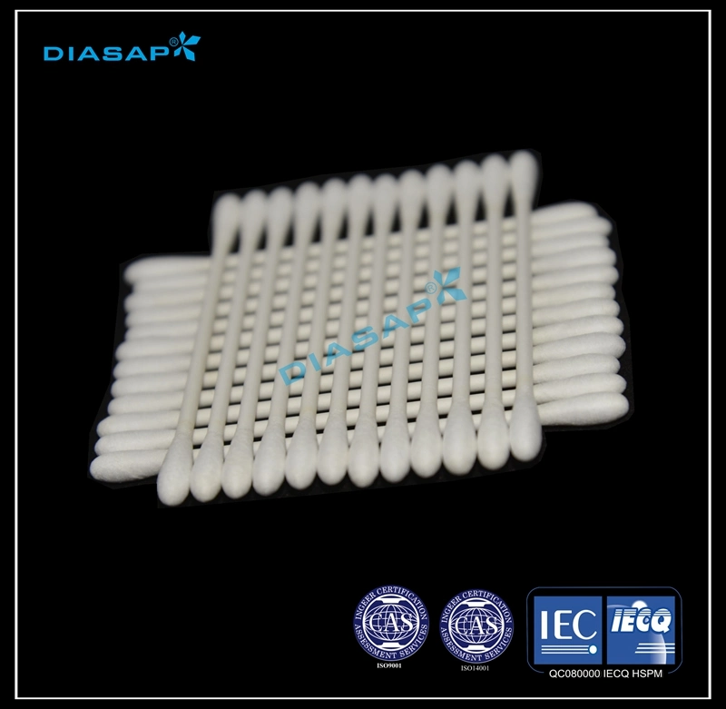 Cleanroom Industrial Use Double Round Head Cotton Swabs