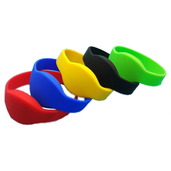 Logo Debossed Waterproof MIFARE DESFire EV1 2K Bracelets RFID NFC Silicone Wrist Bands