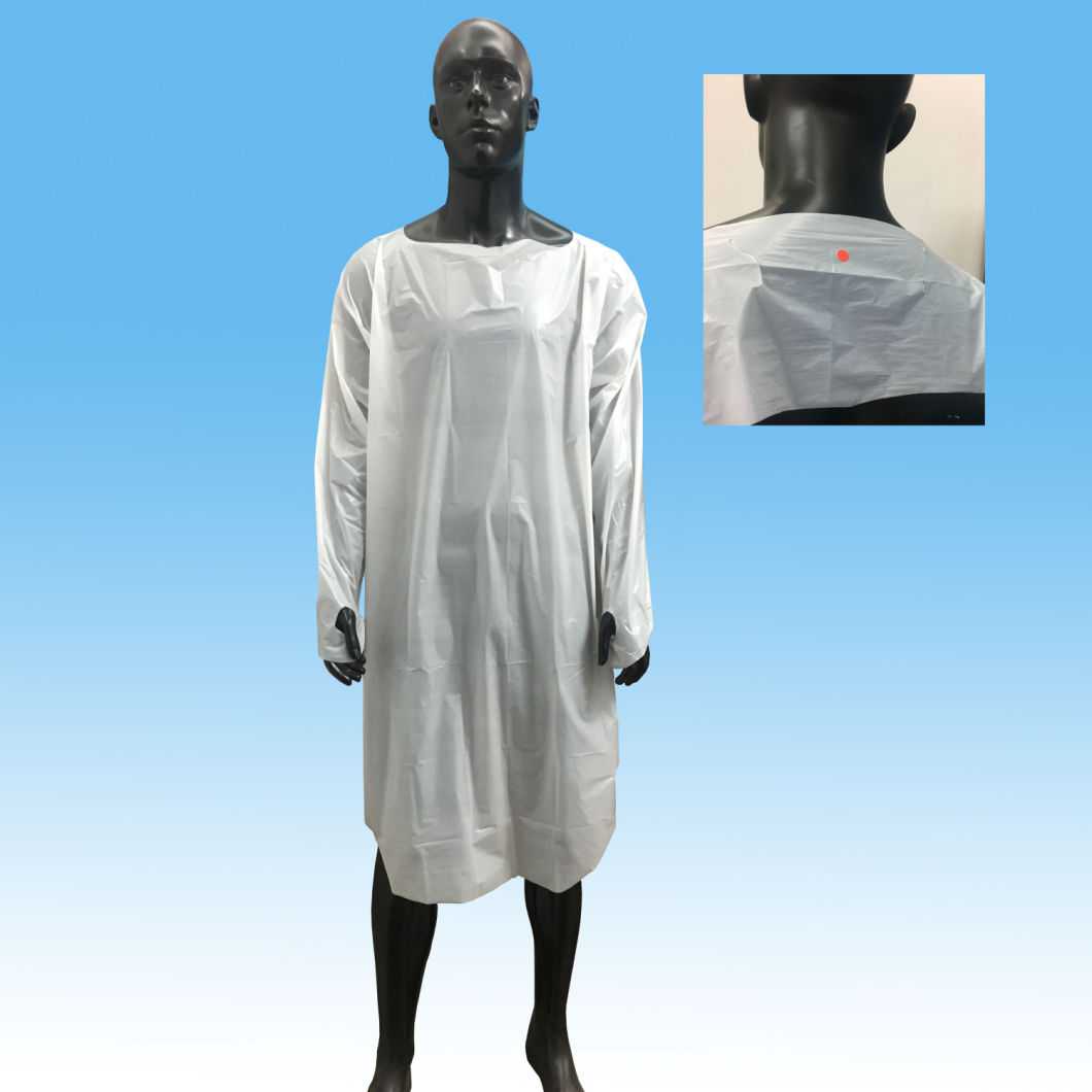 Disposable Waterproof Surgical Smock CPE Gown Medical Full Sleeves Apron