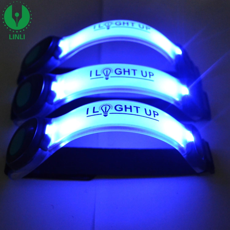 Night Jogging Walking Reflective LED Slap Safety Armband Wristband Glow Bracelet