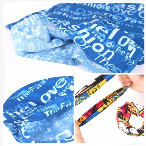 Custom Multifunctional Polyester Reflective Seamless Bandana with Printing Logo