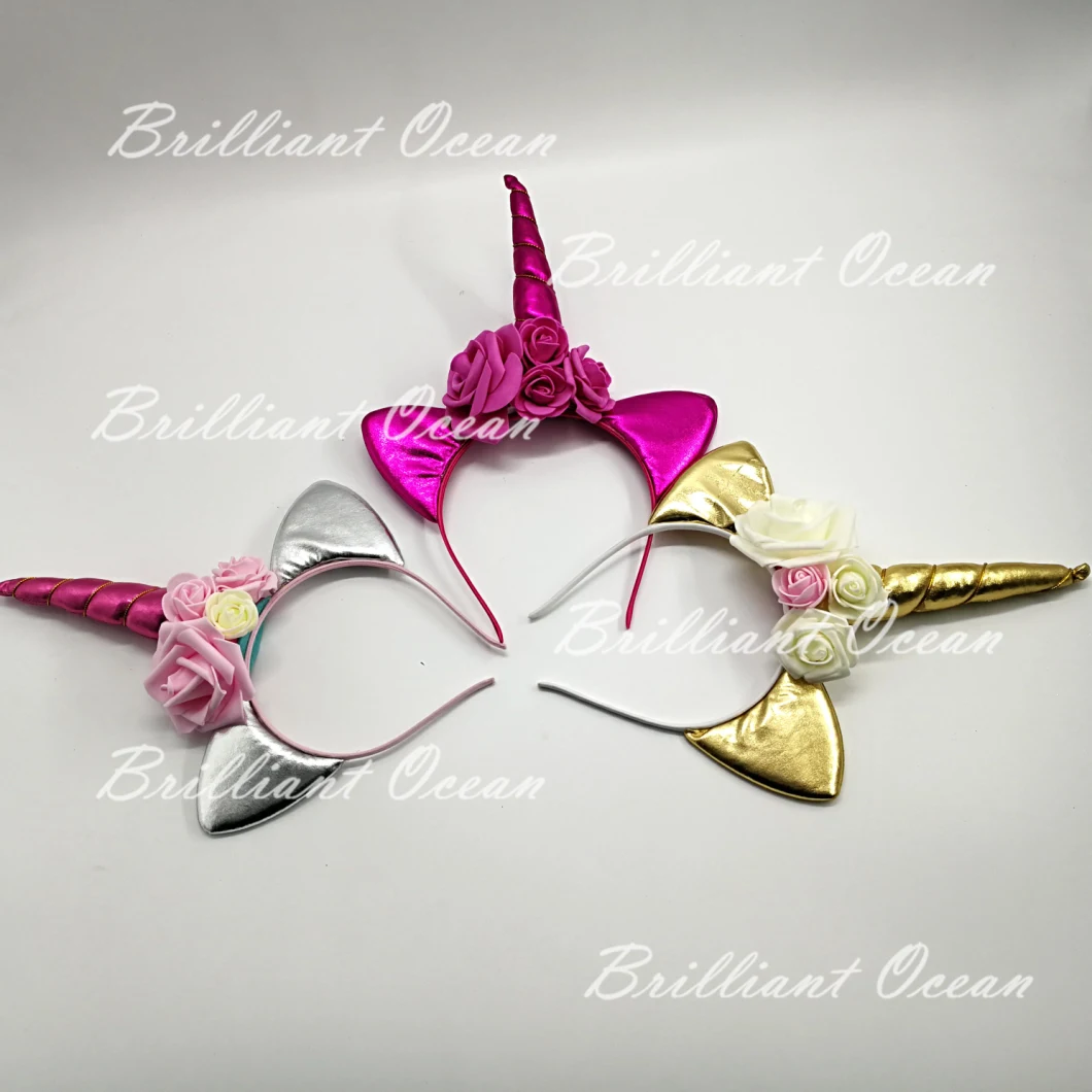 Unicorn Hair Band -Silver Gold Rosy- Unicorn Gift for Girls - Unicorn Headband