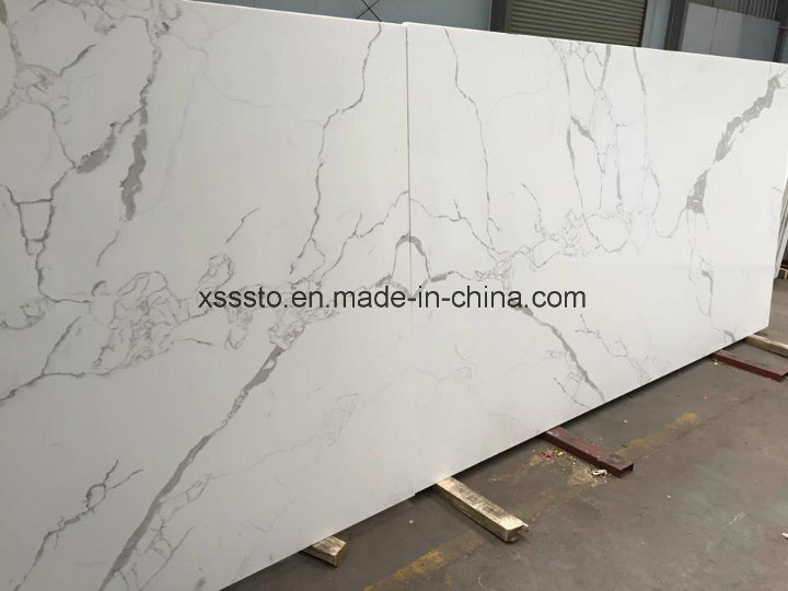 Man Made Calacatta White Quartz Slab/Quartz Countertop