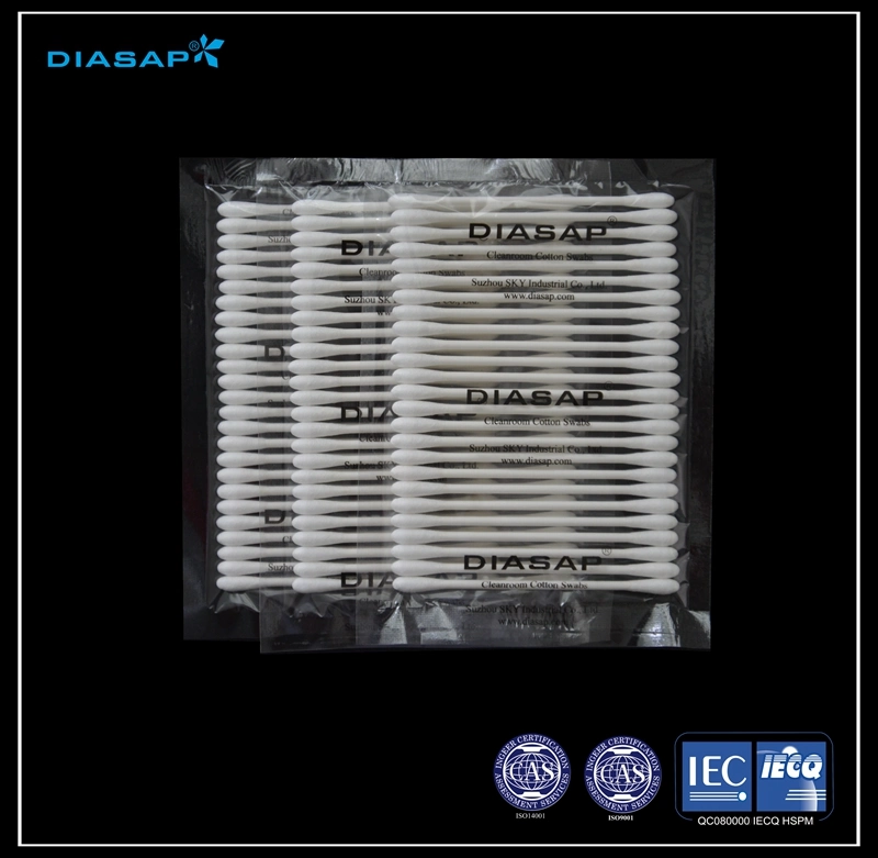 Cleanroom Industrial Use Double Round Head Cotton Swabs