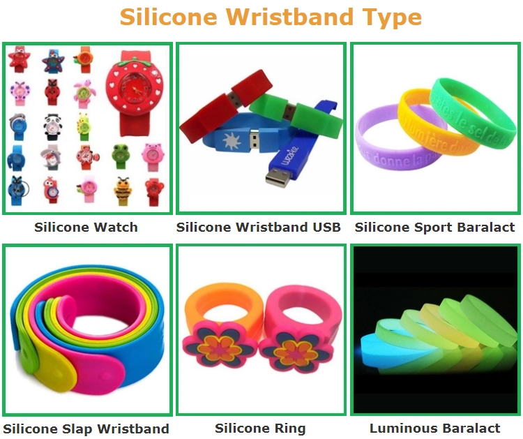 Custom Logo Fashion Sport Silicon Rubber Wrist Band Colorful Slap PVC Color Filled Silicone Wristband for Promotion Gift (YB-SW-214)