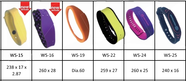 Logo Debossed Waterproof MIFARE DESFire EV1 2K Bracelets RFID NFC Silicone Wrist Bands