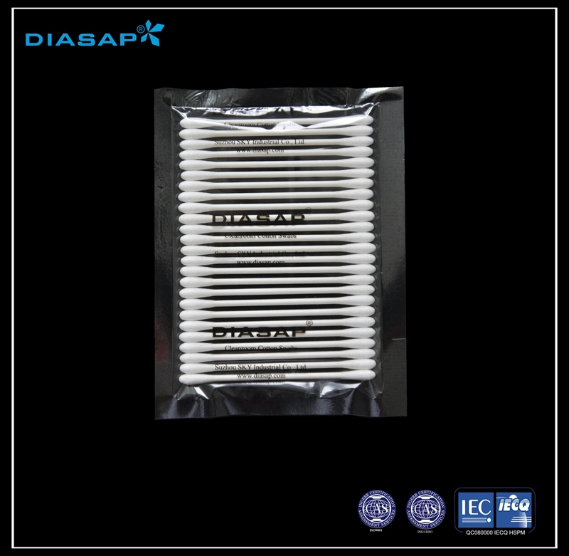 Cleanroom Industrial Use Double Round Head Cotton Swabs