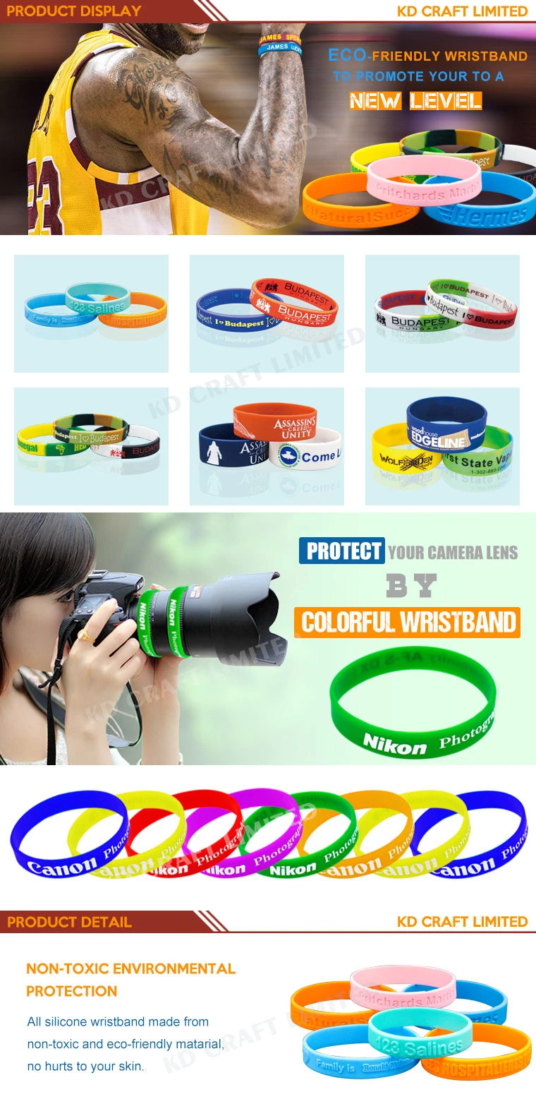 High Quality Cheap Debossed Custom Rubber Silicone Wristband Bracelet