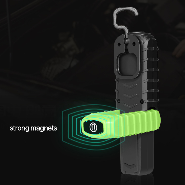 3AA Pocket Clip Magnets COB 3W LED Flashlight with Power Capacity Indicator