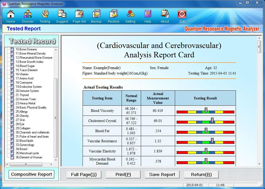 Latest Model Professional Device Analysis Function Quantum Health Analyzer Quantum Resonance Magnetic Analyzer Mslhq402