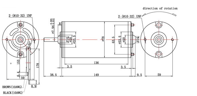 DC Motor Brushless Motor Brushless DC Motor Electric Motor Brushless 12V 0.4n. M 92W Permanent Magnet DC Motor 2200rpm 9A