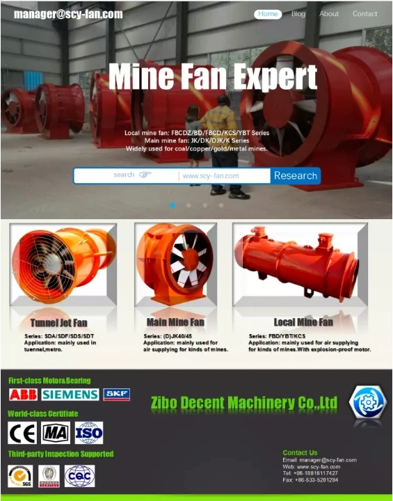 China Professional Manufacture Ventilation Axial Fan Long Tube Axial Fan Axial Flow Mine Fan