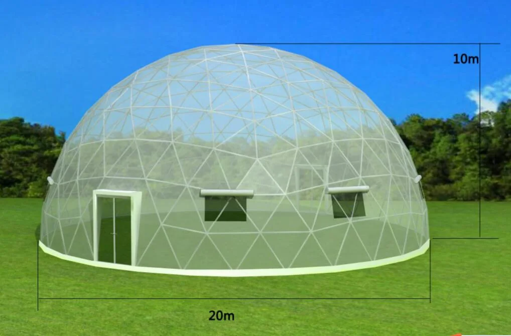 Diameter 6m Half Sphere Geodesic Dome Tent