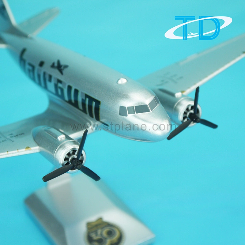 Decorative Static Resin Desktop Airplane Toy Plane Model DC-3