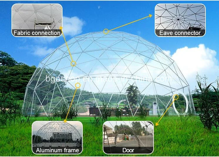 Diameter 6m Half Sphere Geodesic Dome Tent