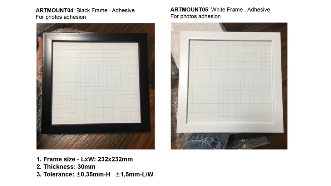 8X8inch Black Adhesive Foam Core Sheets for Wall Photo Mounting