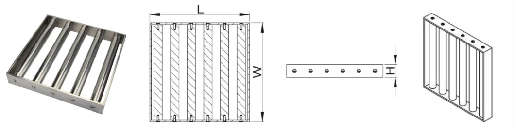 Dia 250mm Round Magnet Filter System Drawer Magnets Housed Grid Magnets Hopper Magnet Filter