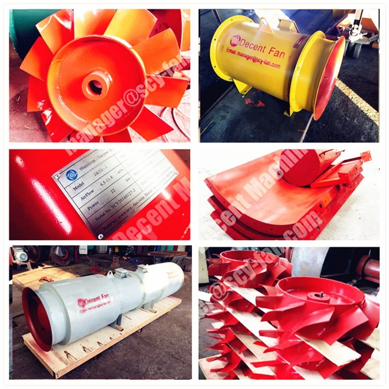 Mine Tunnel Axial Ventilator Industrial Cross Axial Flow Fan