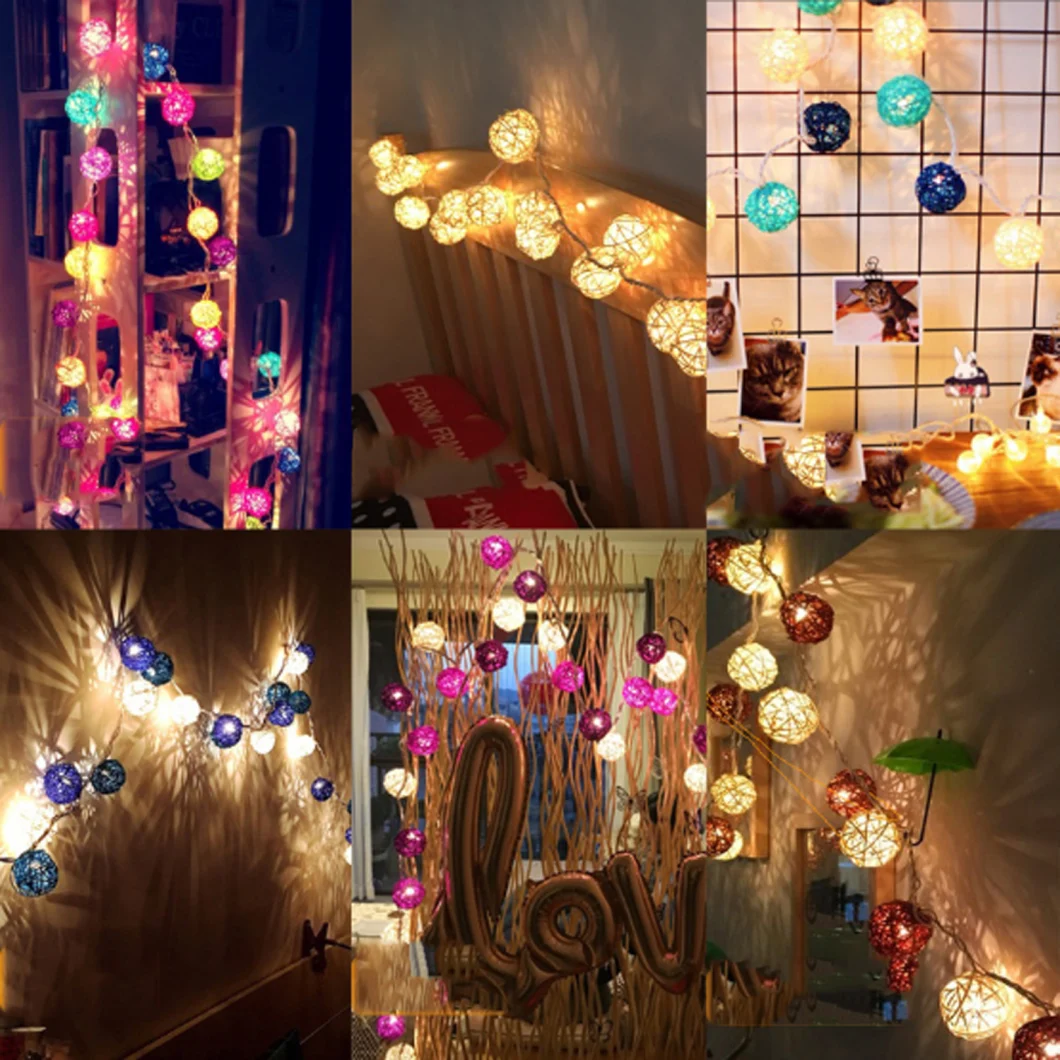 Ball String Lights Cotton String Lamp String Cotton Ball String