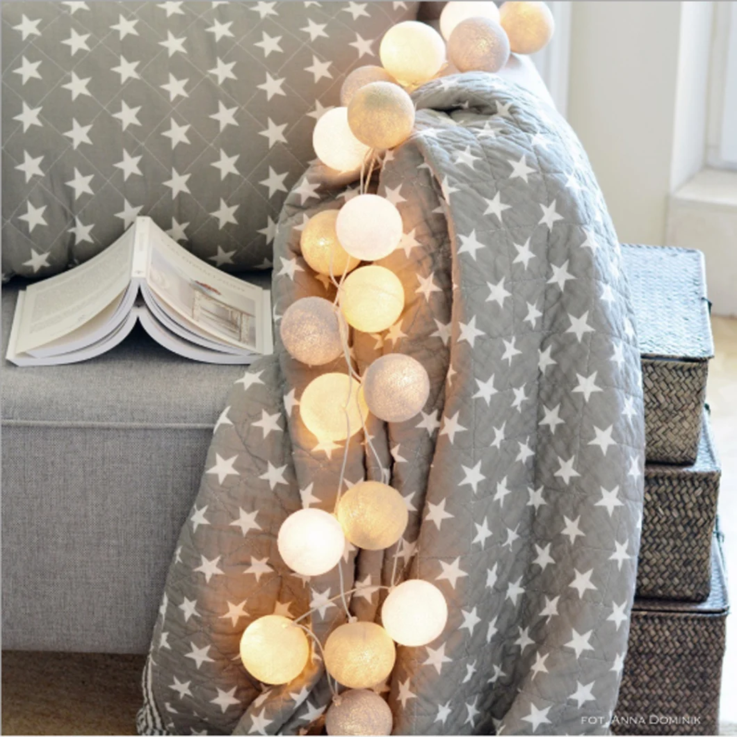 Ball String Lights Cotton String Lamp String Cotton Ball String