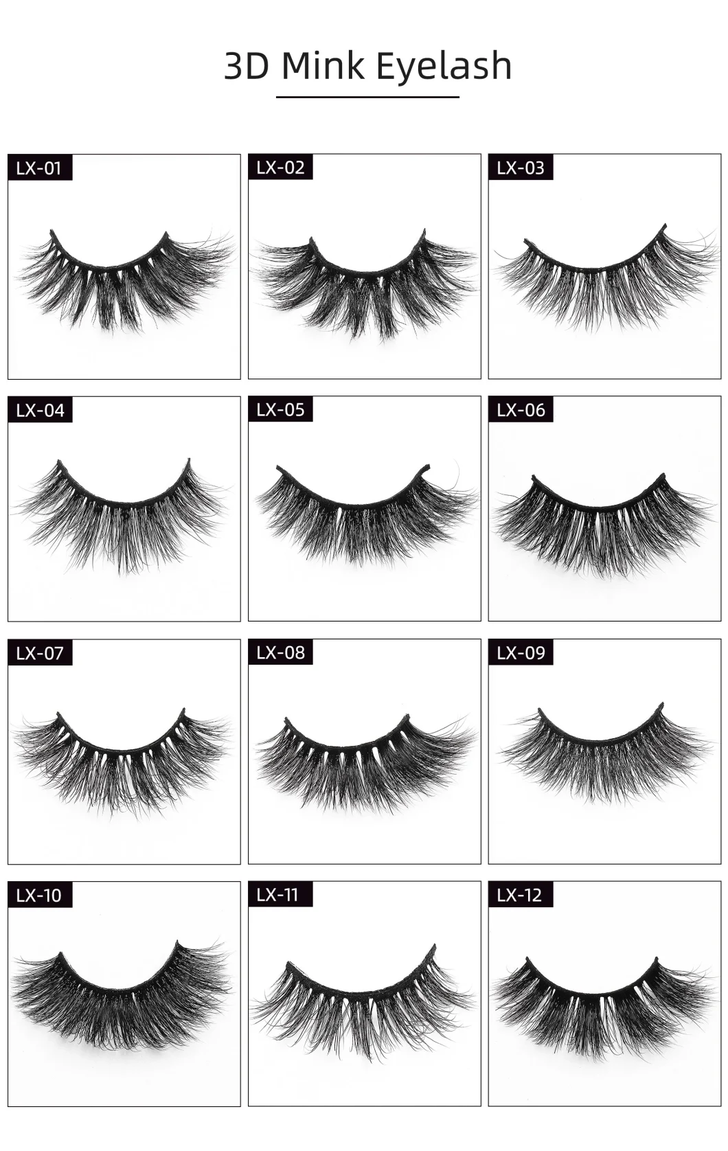 New Style Natural Long Thick False Eyelashes Hand Made with Magnetic Box Eye Makeup Tools