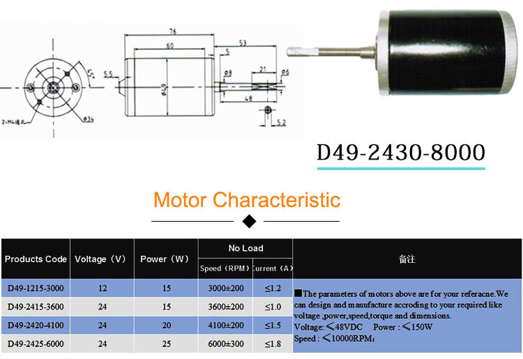 DC 12V 24V Permanent Magnet Electric Motor 4800 Rpm High Speed Micro DC Motor for Pump