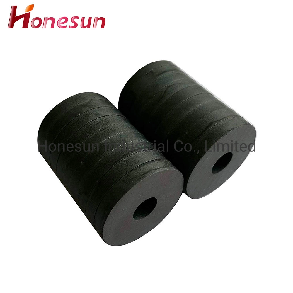 China Manufacturer Customized Sintered Multipole Ferrite Ring Magnet