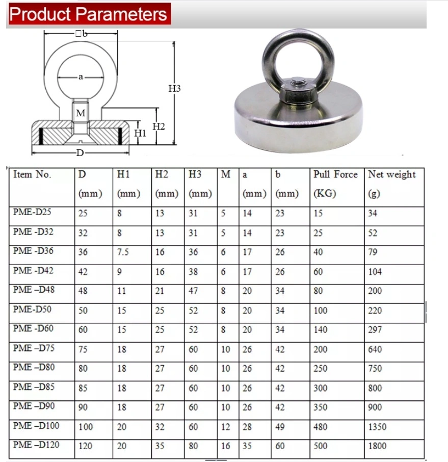 Neodymium Fishing Magnet with Rope