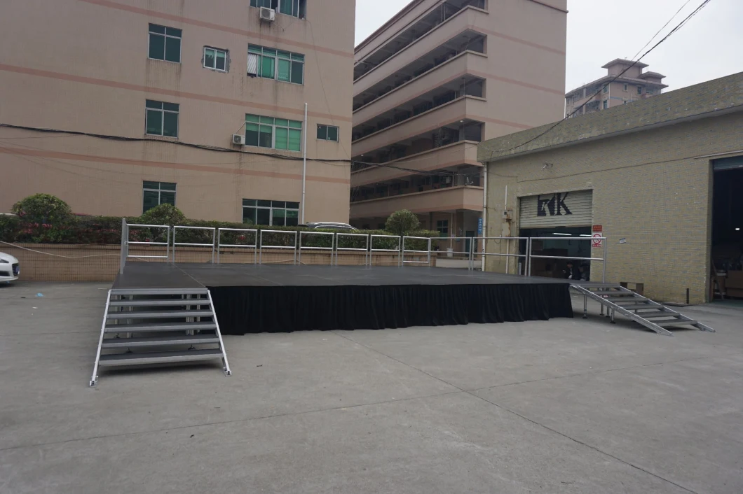 Aluminum Stage with Four Legs Portable Stage Equipment Non-Slip Platform