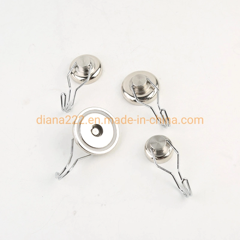 Factory Professional Custom Neodymium Magnet Ferrite Magnet Swivel Hooks for Fridge