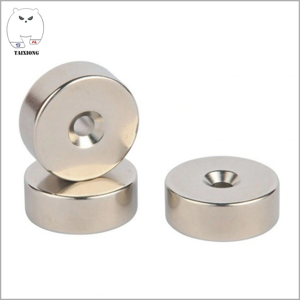 Countersunk Strong N52 Sintered Permanent Neodymium Magnet with Hole