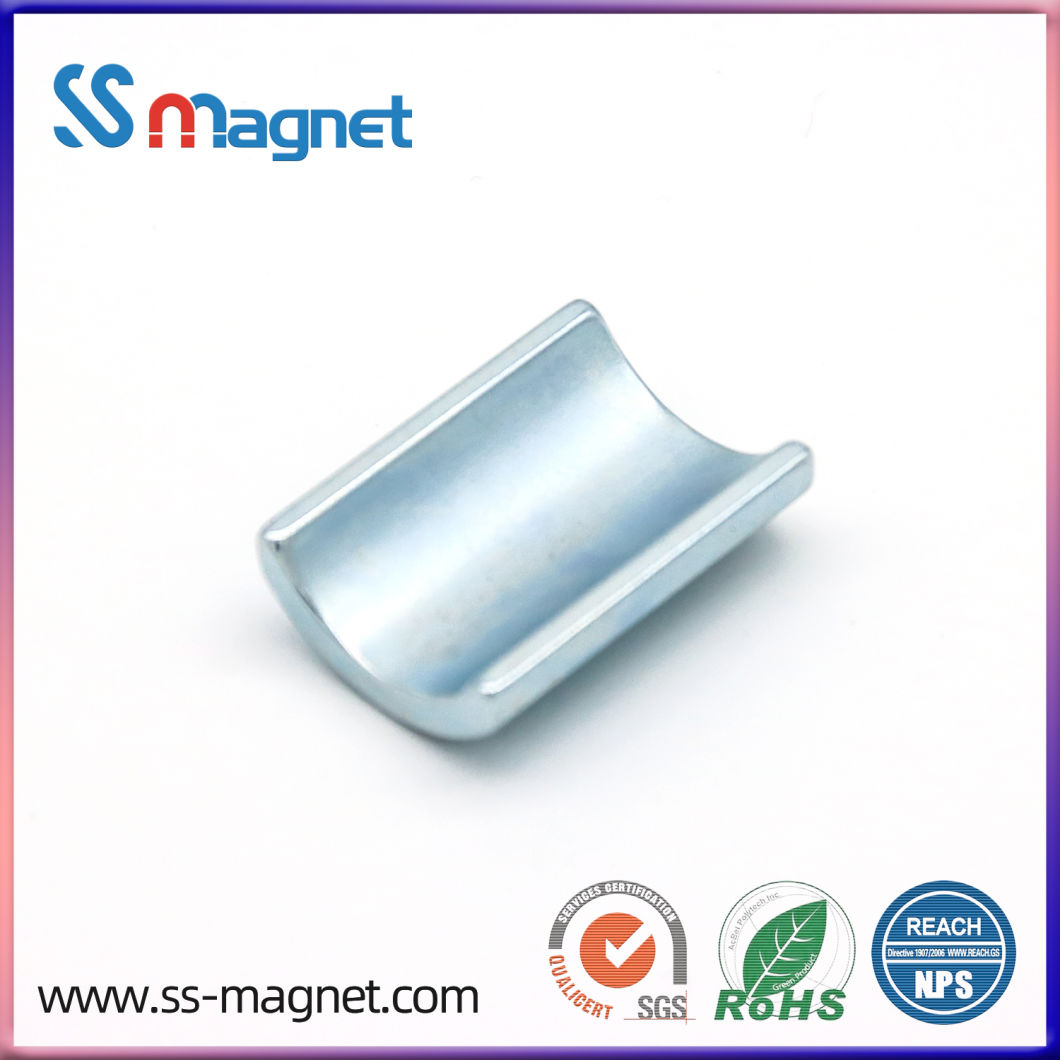 High Performance Permanent Rare Earth Neodymium Arc Motor Magnet, Used in Big Wind Motor