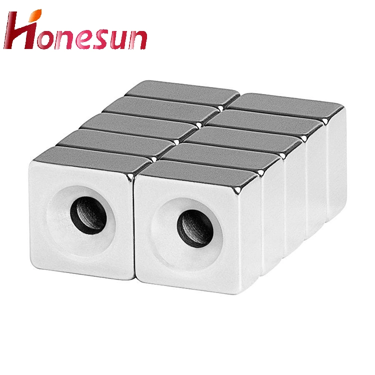 Customized Neodymium Magnet Sintered Countersunk Hole Magnet NdFeB