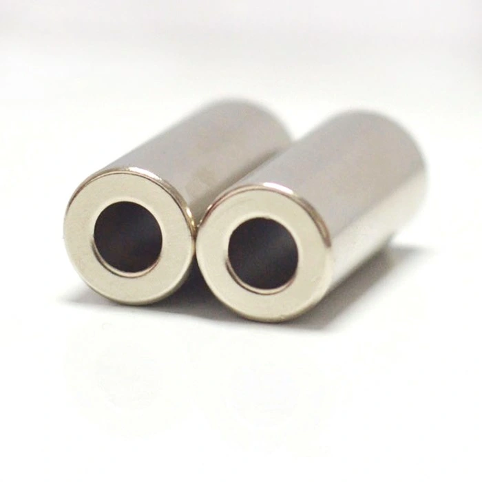 Strong Neodymium Magnet Sintered NdFeB Material Cylinder with Hole