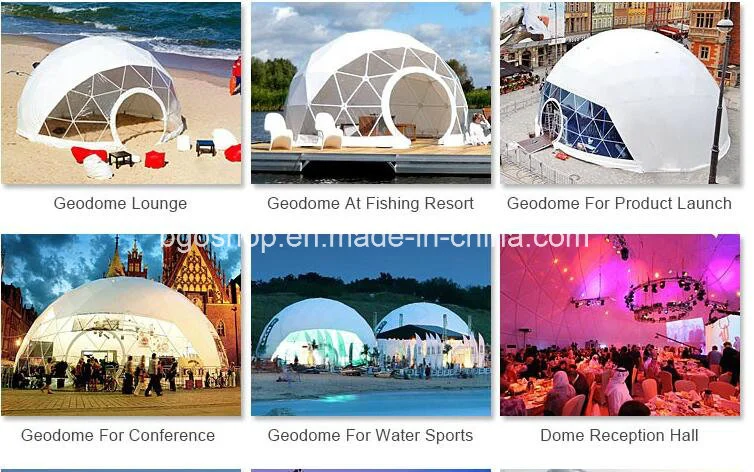 Diameter 6m Half Sphere Geodesic Dome Tent