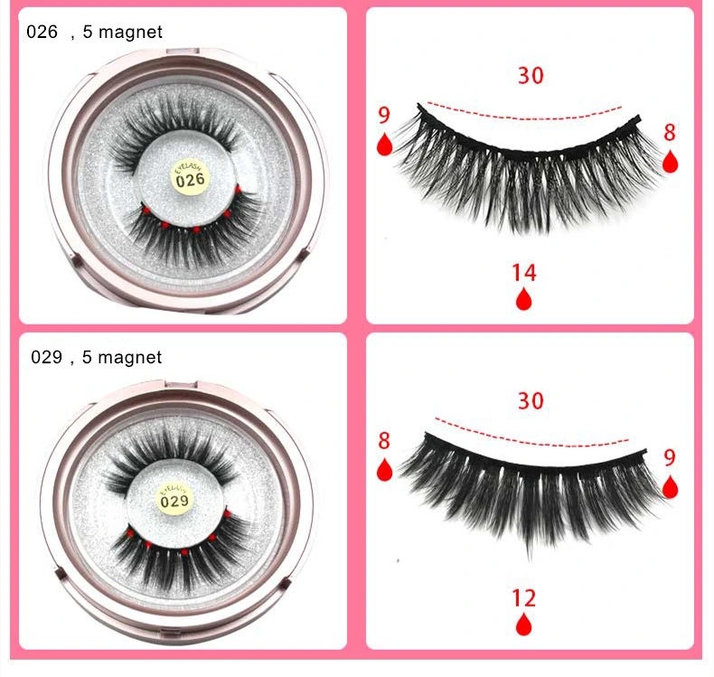 Customized Logo Magnet Eyelashes Magnetic False Eyelashes Magnetic Eyeliner with Magnetic Eyelashes