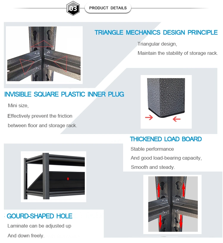 Light Duty Goods Shelves Warehouse Metal Storage Rack