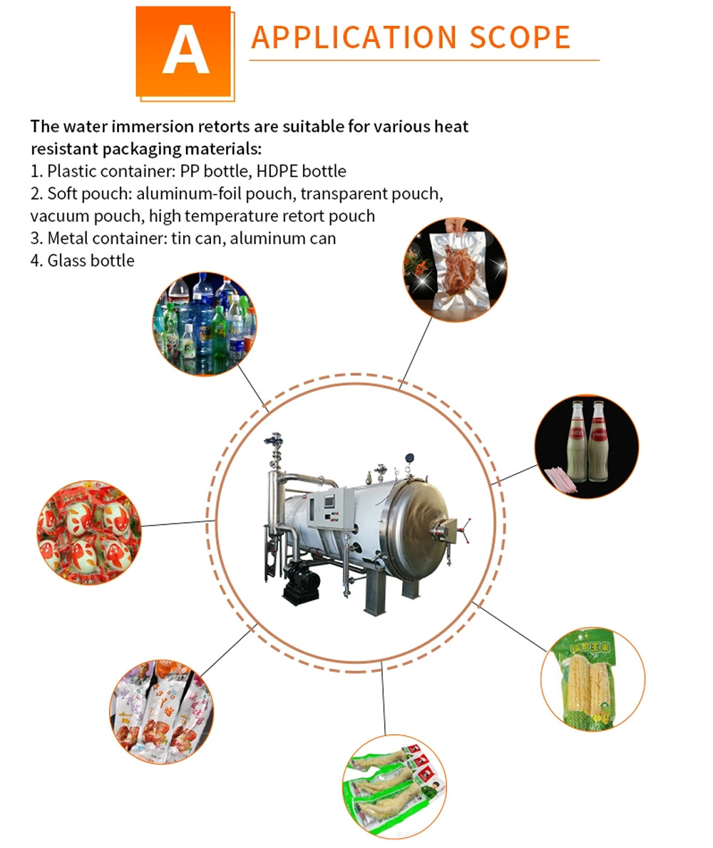 High Temperature Canned Meat Horizontal Sterilization Pot