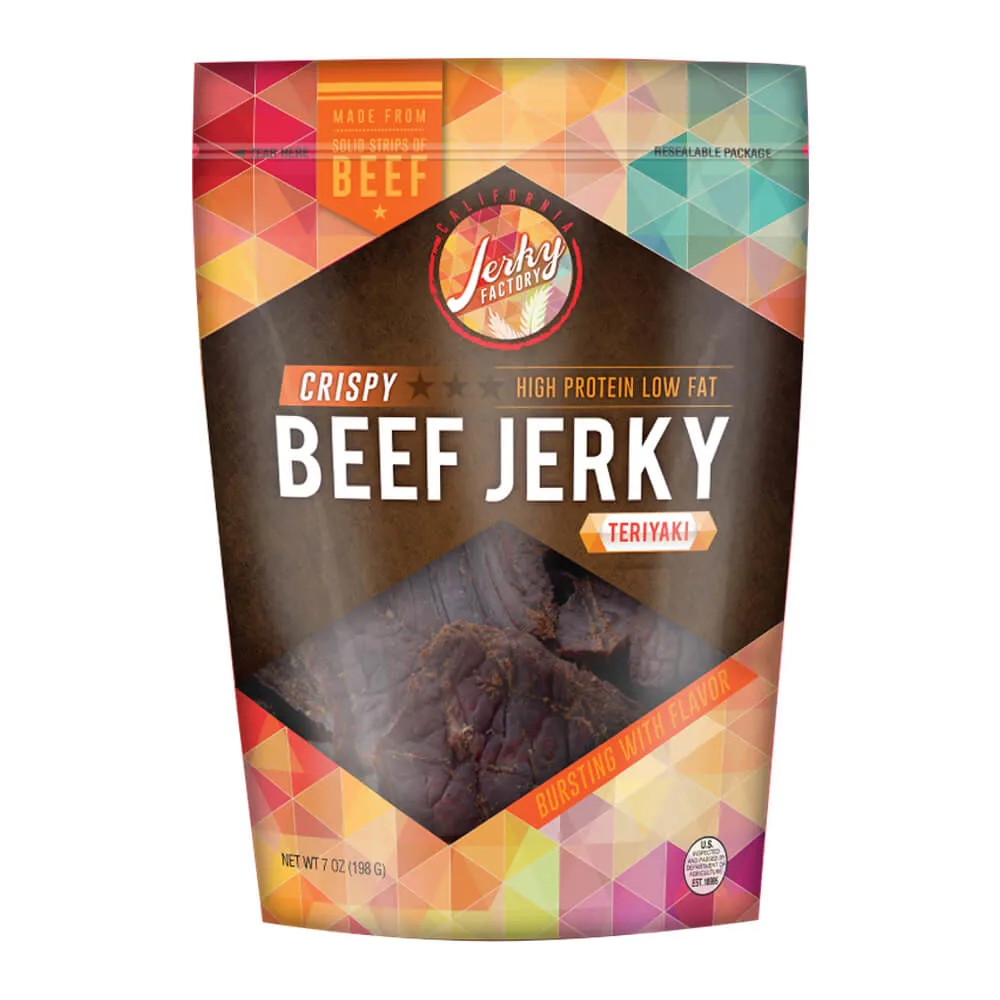 MOQ 1000 Reusable Beef Jerky Bag Zip Lock Aluminum Foil Beef Jerky Package Dried Food Packaging Bag with FDA