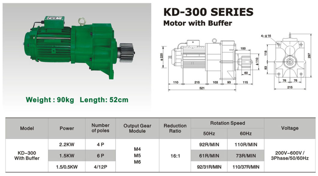 High Torque Motor/Crane Geared Motor/Electrical Motor