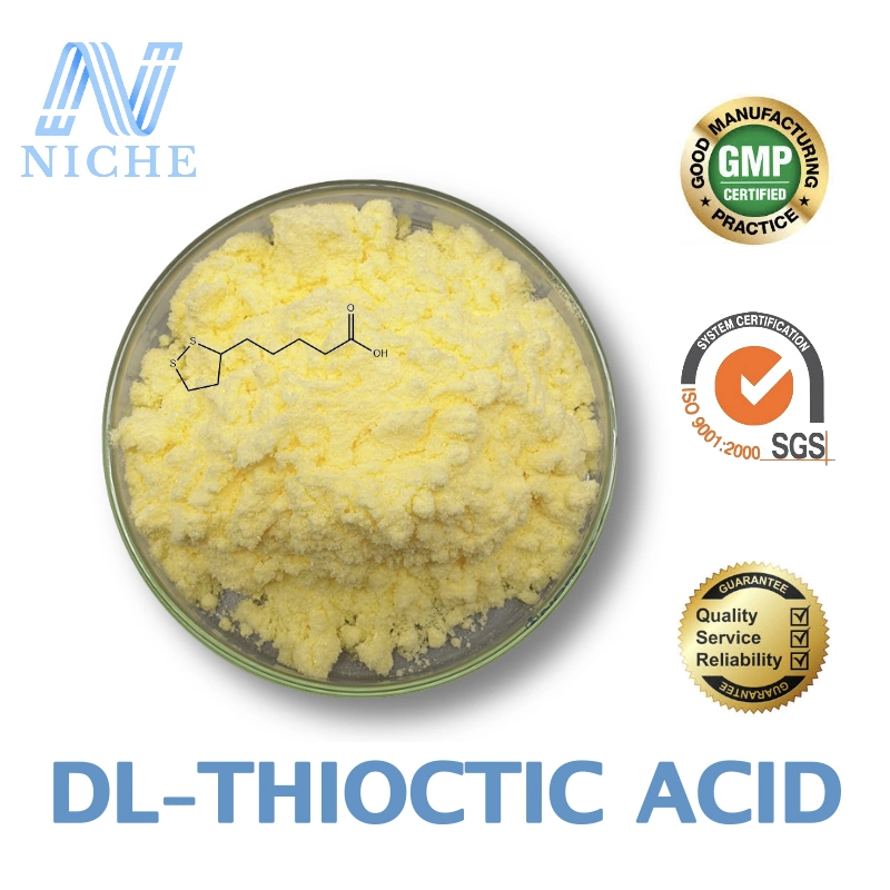 Medical Grade Dietary Supplement Dl-Thioctic Acid 99% Alpha-Lipoic Acid Powder CAS: 1077-28-7